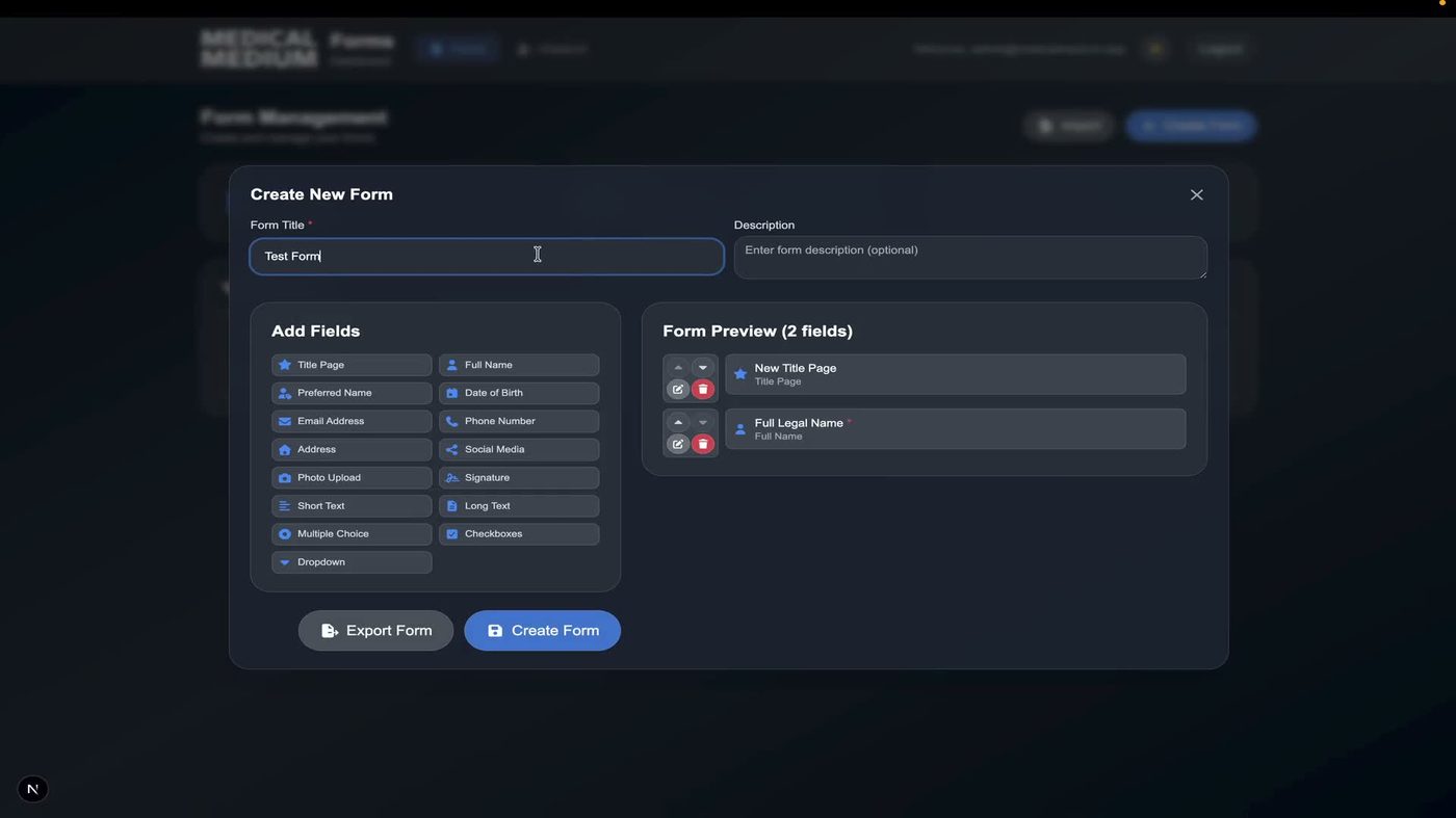The EventPro form builder